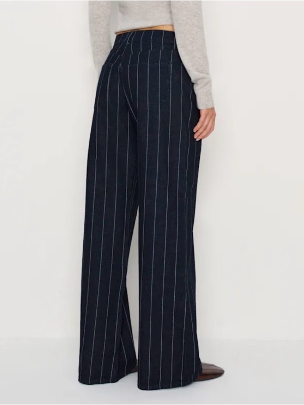 Reformation Cary Low Rise Slouchy Wide Leg Pinstripe NEW NWT - Picture 2 of 6